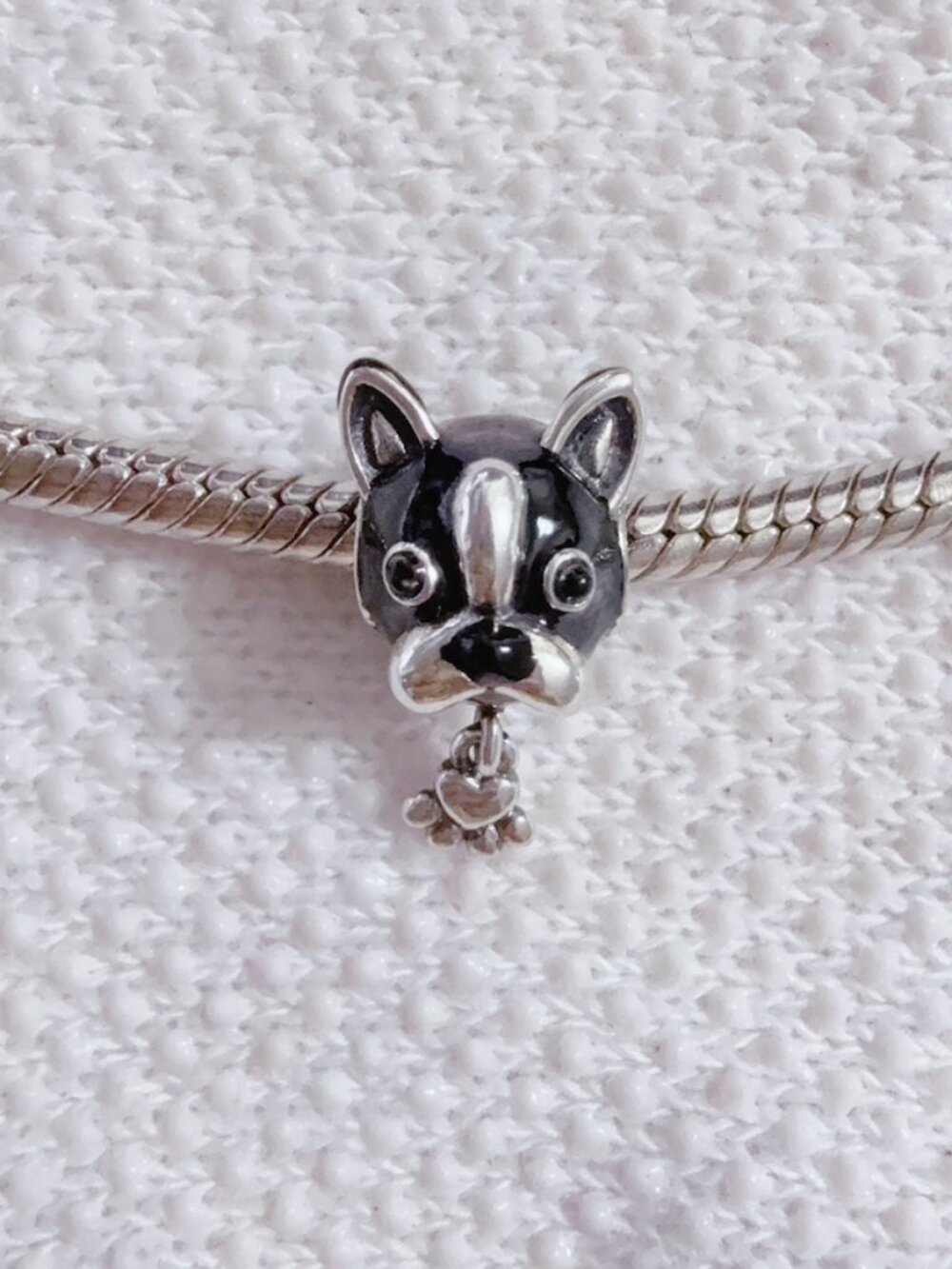 France Bulldog Charm Silver Charm For Pandora Bracelet necklace